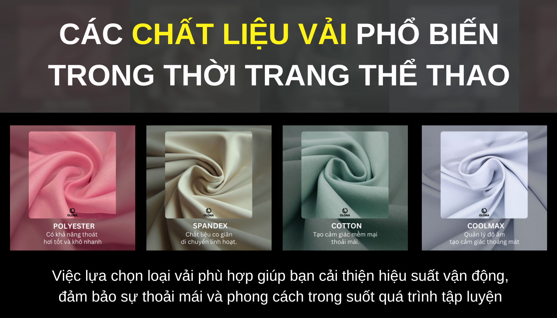 các chất liệu vải phổ biến trong thời trang thể thao